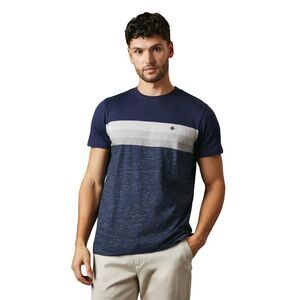 Maine Mens Detroit Stripe T-Shirt / Navy